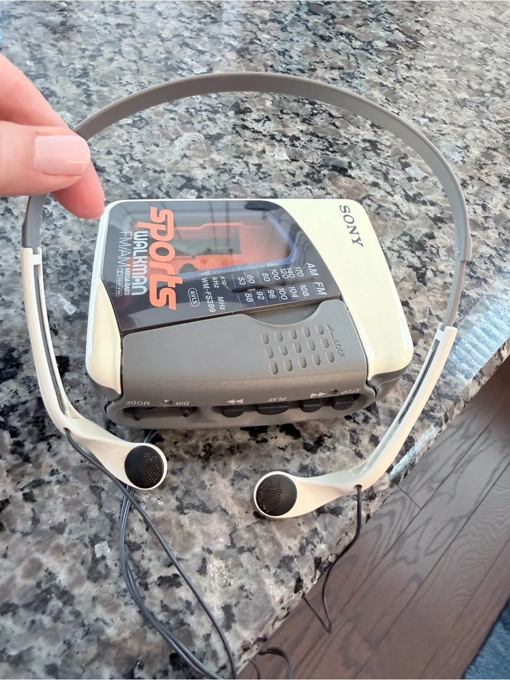 Vintage Sony Sports Walkman Cassette Player with Headphones